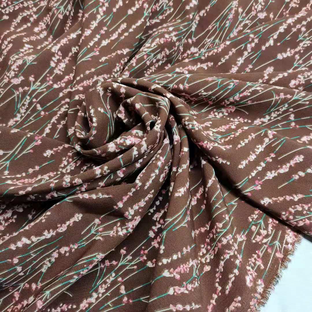 Stof print chiffon blomstret nederdel stof skjorte nederdel kjole kjole drapering stof