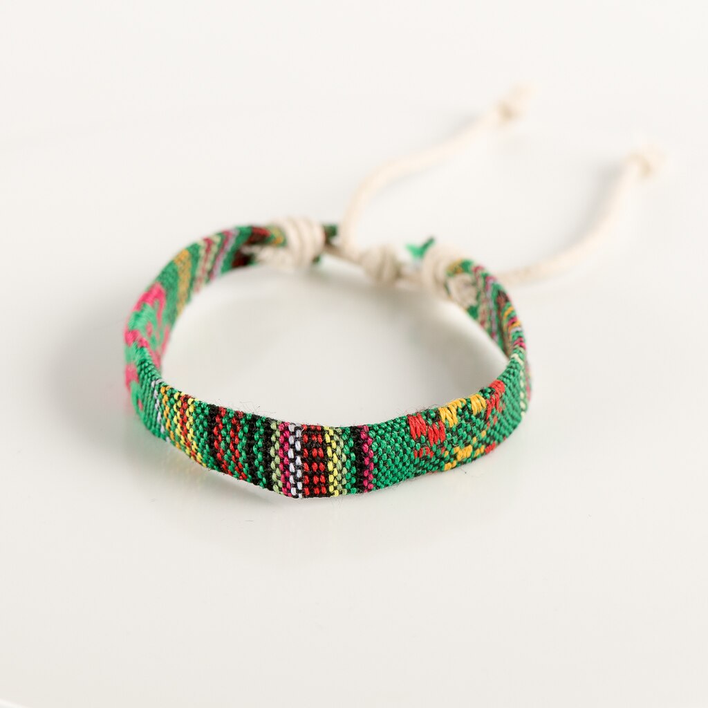 Vintage Charms Verstelbare Handgemaakte Macrame Touw Armband Draad Armbanden Lot # KY212: Licht Geel Goud Kleur