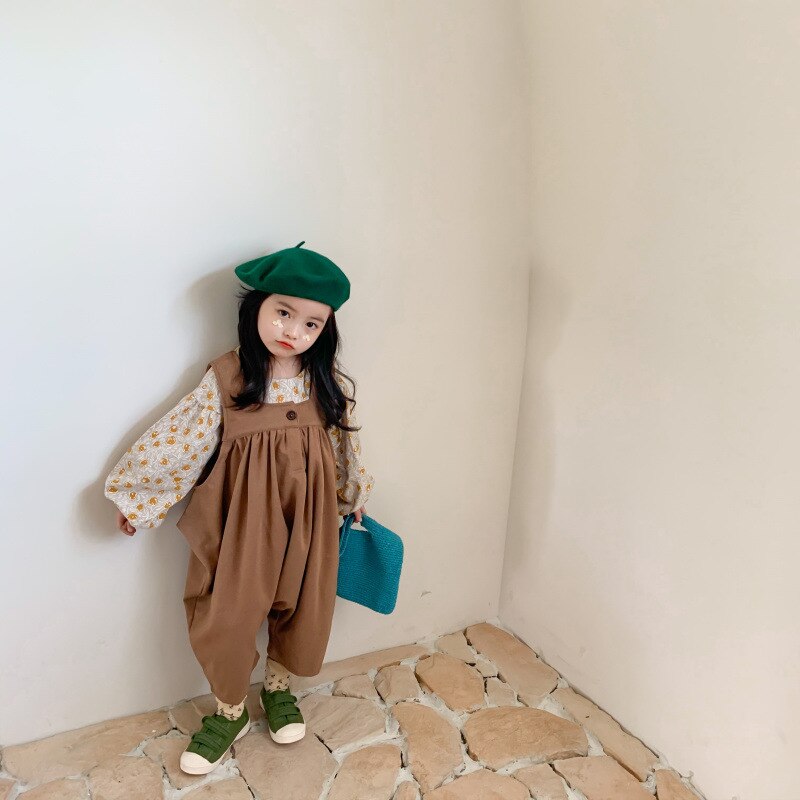 Tute E Salopette Delle Ragazze di Autunno e Inverno Nuovo Allentato Pantaloni dei bambini Del Bambino di Modo Casual Pantaloni Del Bambino Tute E Salopette Ragazzi