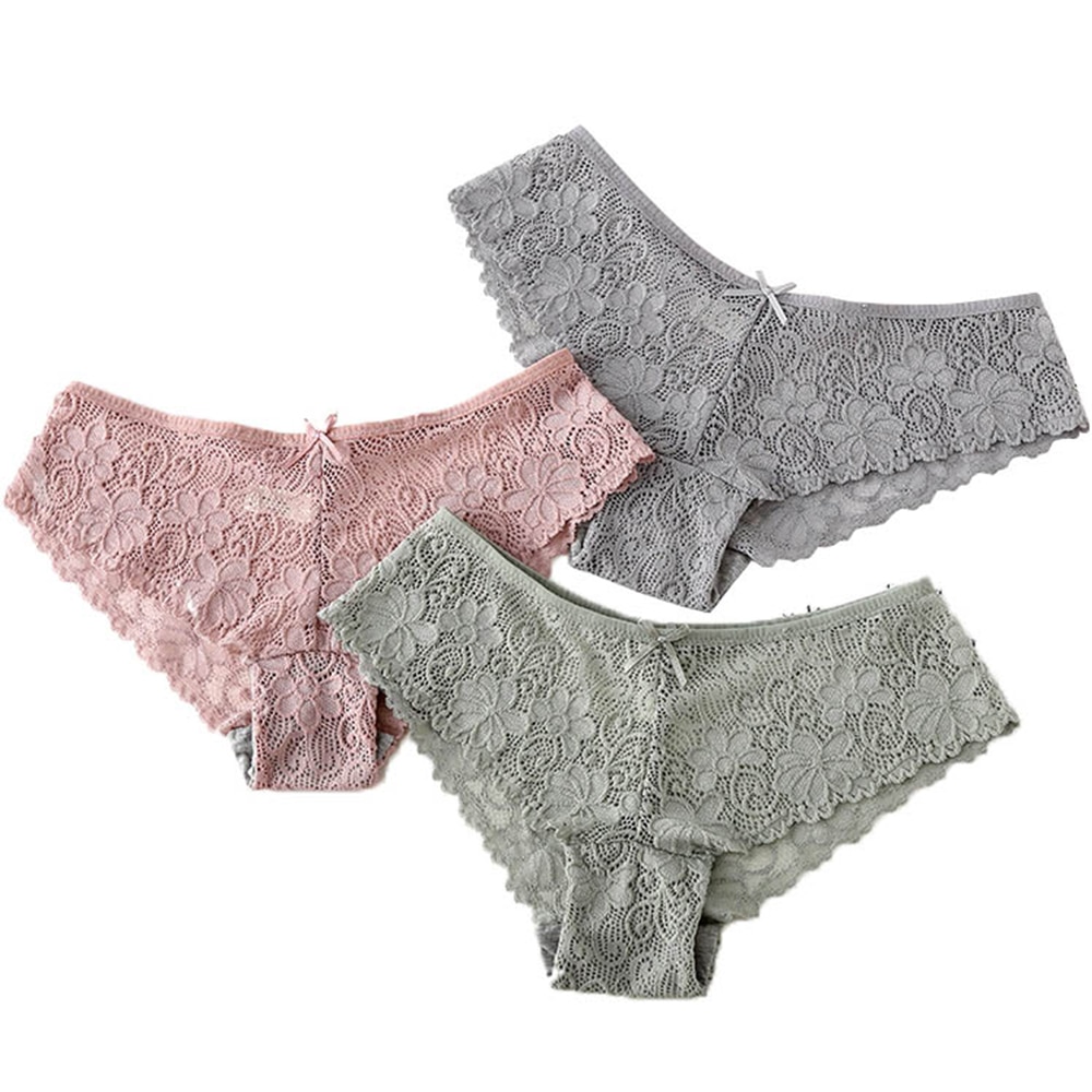 Women Sexy Lace Panties Culotte Femme Cotton Modis Tangas Low-rise Seamless Female Underpanties