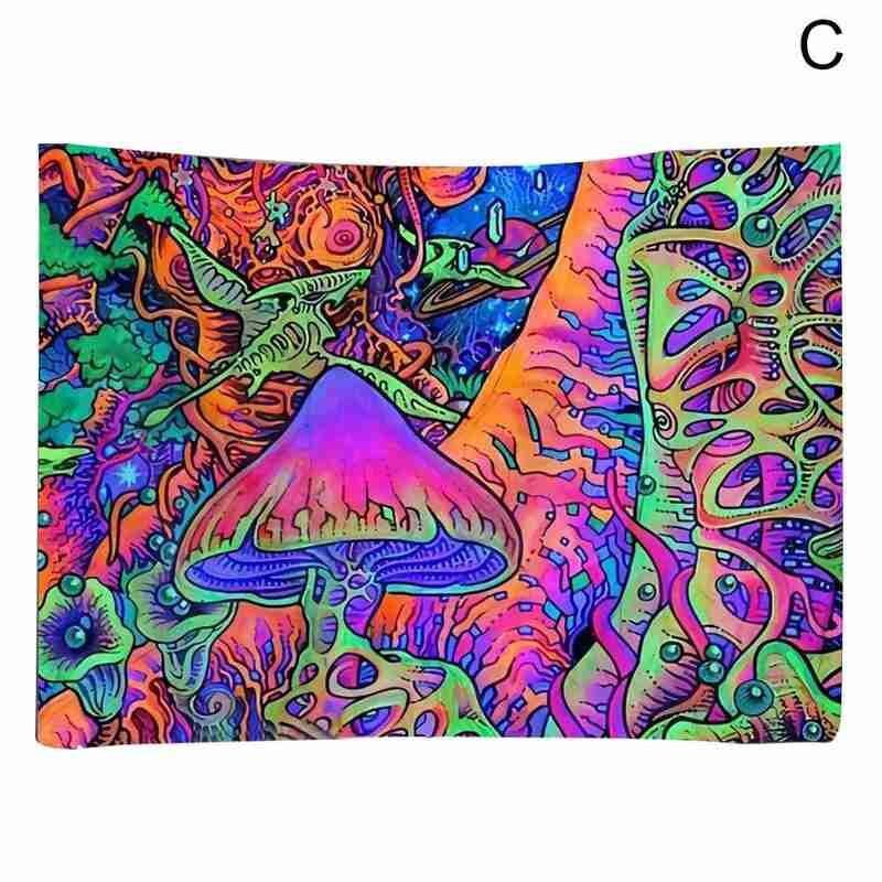 Indian Mandala Tapestry Wall Hanging Digital Printing Tapestry Home Wall Hanging Beach Towel Cushion Home Art Psychedelic Decor: C
