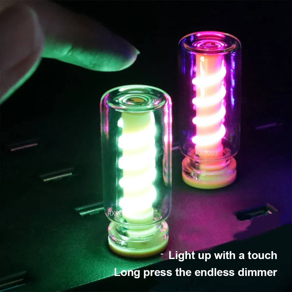 Bombilla LED USB con filamento en espiral, atenuación táctil, 5V, bombillas LED Retro, luz nocturna de 1W, iluminación LED decorativa incandescente para acampar, 1 ud.