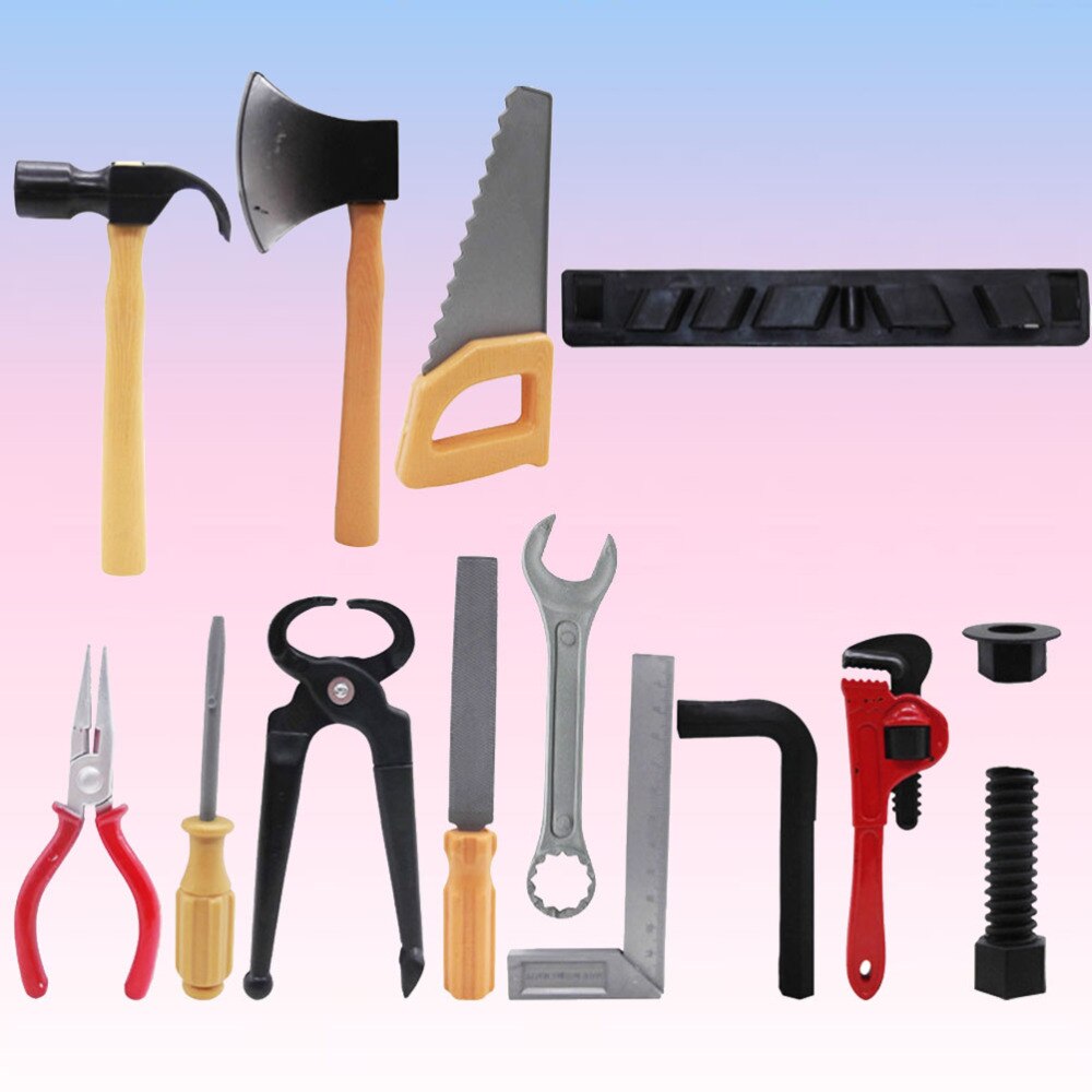 14 stücke freundlicher Simulation Reparatur Werkzeuge vorgeben Spielen Wartung einstellen Pädagogisches Lernen Spielzeug (Sortiert)