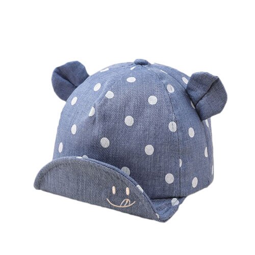 Lawadka Glimlach Baby Hoed Baby Boy Caps Zomer Hoeden Voor Jongen Baby Zon Hoed Met Oor Mutsen Accessoires: dark blue