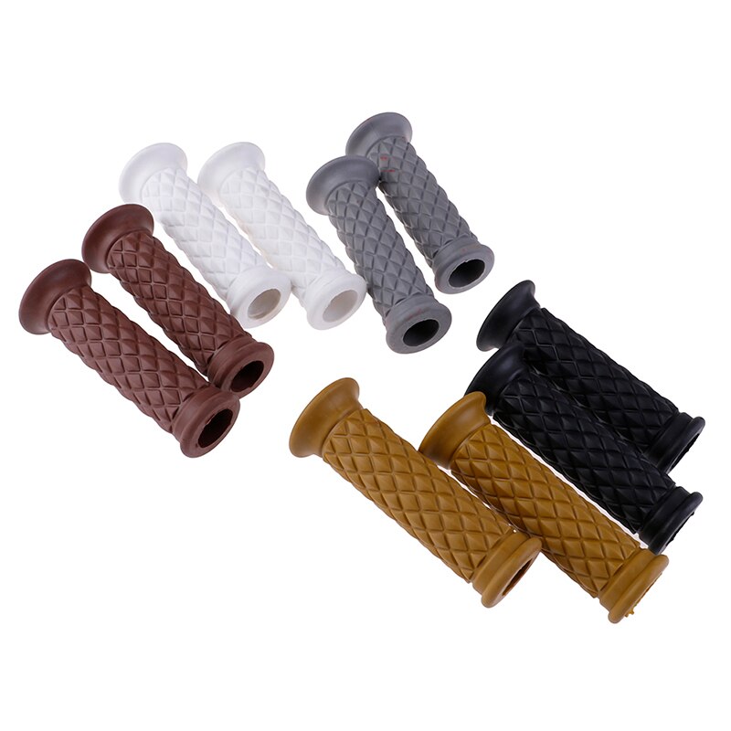 1 Pair Available Retro Cafe Racer Parts Rubber Motorbike Grip for Moto Handlebar