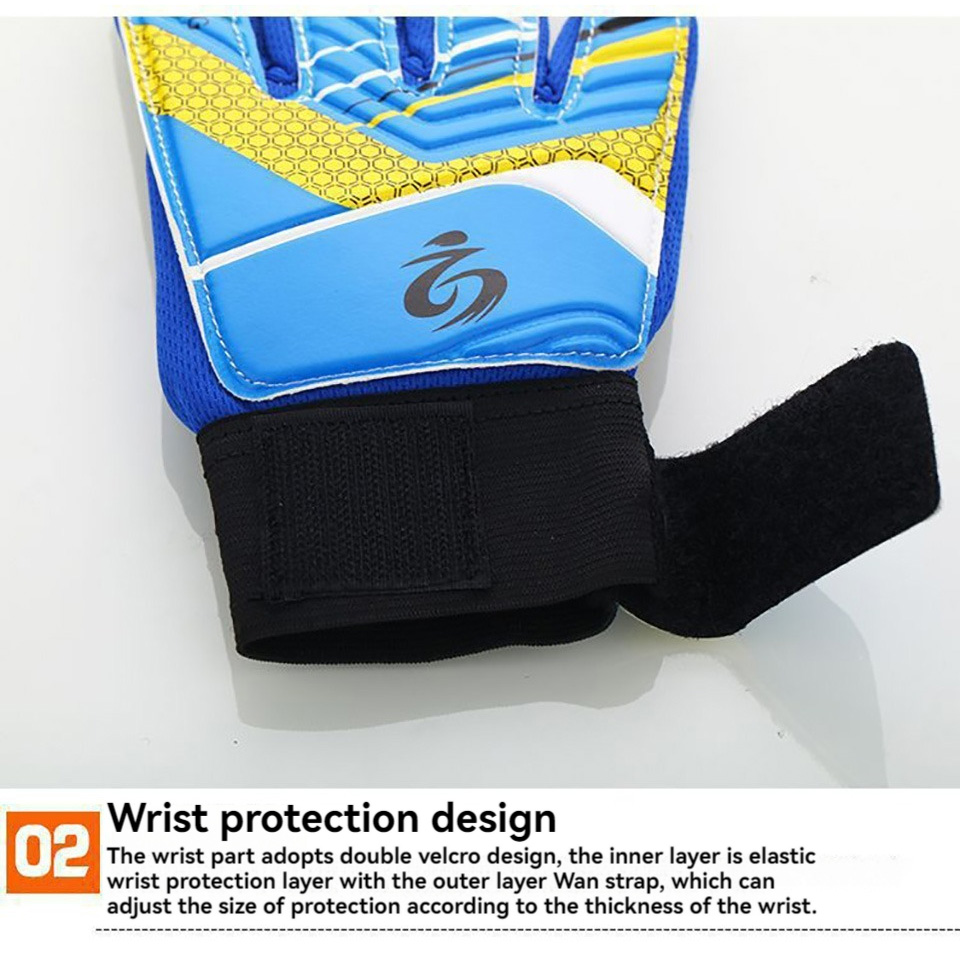 Loogdeel Voetbal Keeper Handschoenen Vinger Beschermen Verdikte Anti-Slip Slijtvaste Volwassen Kind Voetbal Training Sporthandschoenen