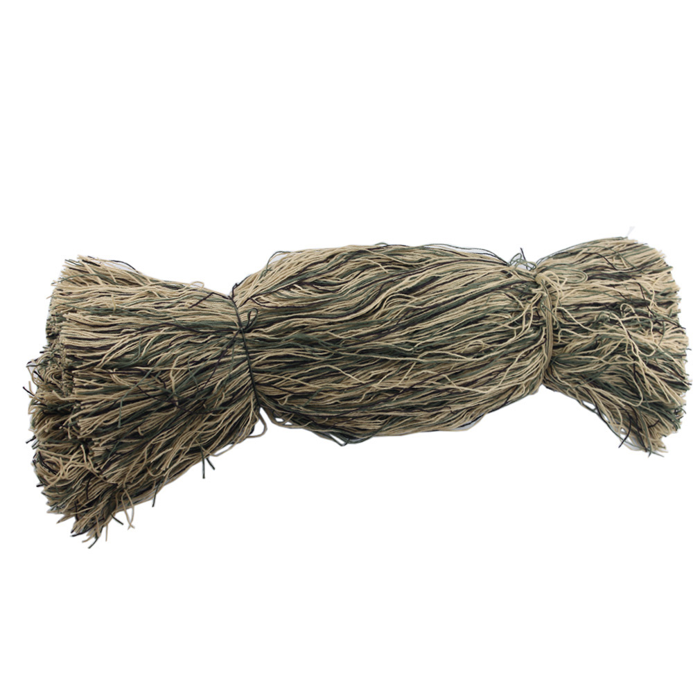 Hilos de arpillera de camuflaje VULPO, traje de camuflaje de caza DIY, traje Ghillie, reparación de hilo especial, hilo sintético del bosque del desierto: XS / Negro
