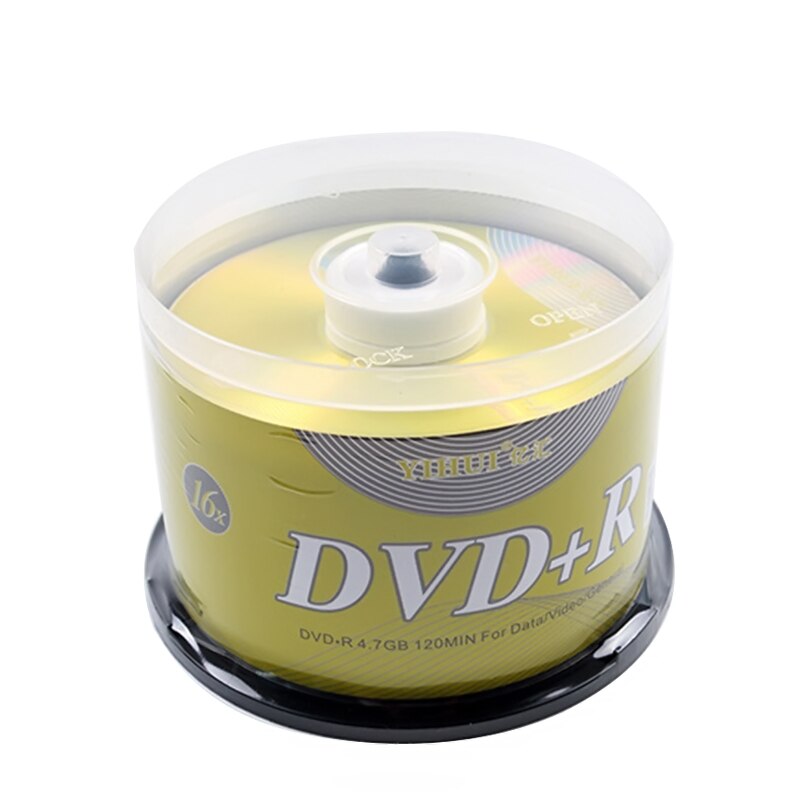 Unidades de DVD en blanco + Disco de CD R, 4,7 GB, 16 Bluray, escritura una vez, almacenamiento de datos, discos DVD vacíos, grabable, medios Compact, 50 Uds.