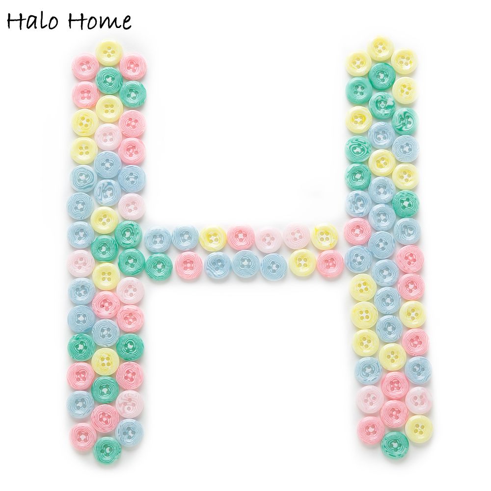 Stely 50 Stuks Gemengde Ingebed Inline Patroon Hars 4 Gaten Naaien Kleding Resin Knoppen Scrapbooking Card Making Diy 13mm