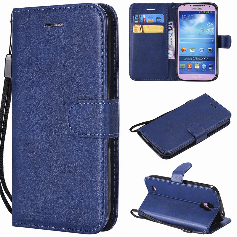 Für Coque Samsung Galaxy S4 Fall Brieftasche Flip Abdeckung Samsung S4 Telefon Fall Für Hoesje Samsung Galaxy S4 Leder Fall: Blau