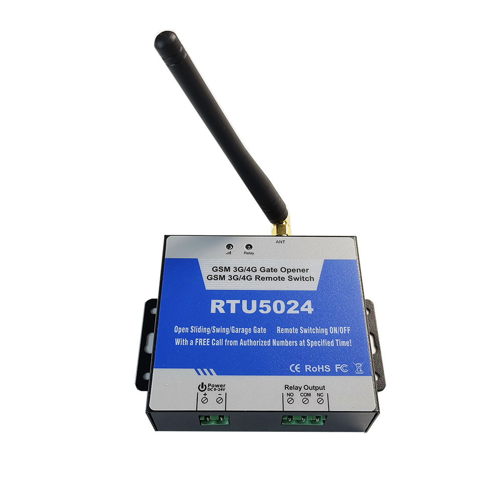 2G/3G/4G RTU5024 GSM Gate Opener Relay Switch Wireless SMS Call Remote Control Gate Door Opener Free Call for Access Control