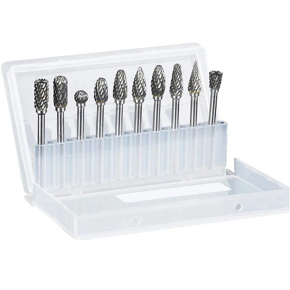 Hardmetalen stiftfrees, cilindervorm met ronde kop, 12 x