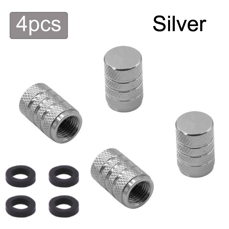 Auto Tire Valve Stems Cap Knurling Style Tire Valve Cap Aluminum Tire Wheel Stem Air Valve Cap for Car Truck Motorcycle SUV Bike: Orange