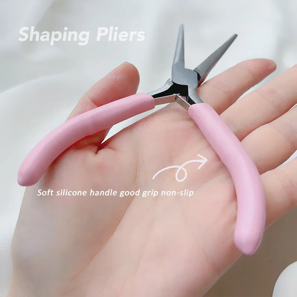 Pinzas para uñas acrílicas, Clips de puntas de extensión de construcción rápida, herramientas de manicura, pinzas para dar forma a las uñas, herramienta de pellizco curvo C, molde de Gel UV