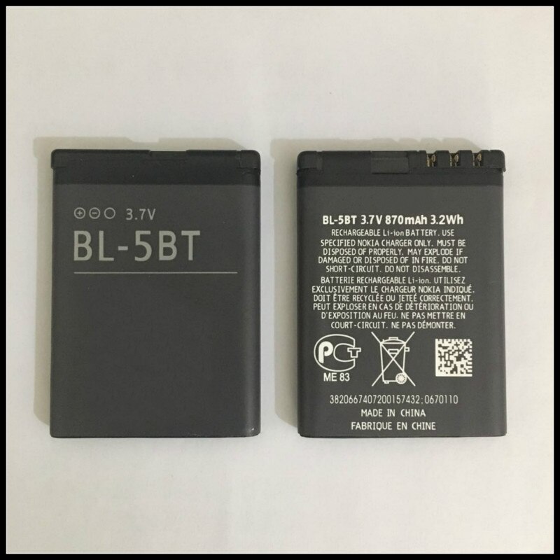 Baterii BL-4C BL-5C BL-4B BL-5B BL-4CT BL-5CT BL-4D BP-4L BL-5K BL-5F BL-4U BL-5BT BP-5M BP-6M BL-4S BL-4J BL-5J baterii: niebieski-5BT