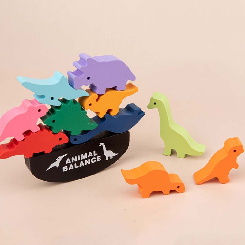 Houten Stapelen Dier Interlock Speelgoed Balancing Blokken Games Peuter Zuigelingen Volwassenen Educatief Speelgoed