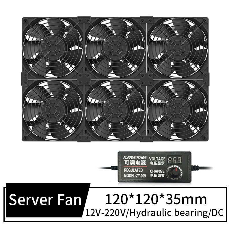 5000Rpm 12038 Hoge Snelheid Twee Kogellager Cooling System Fan Voor Computer Btc Mijnbouw Kast Server 120Mm Ventilator kit
