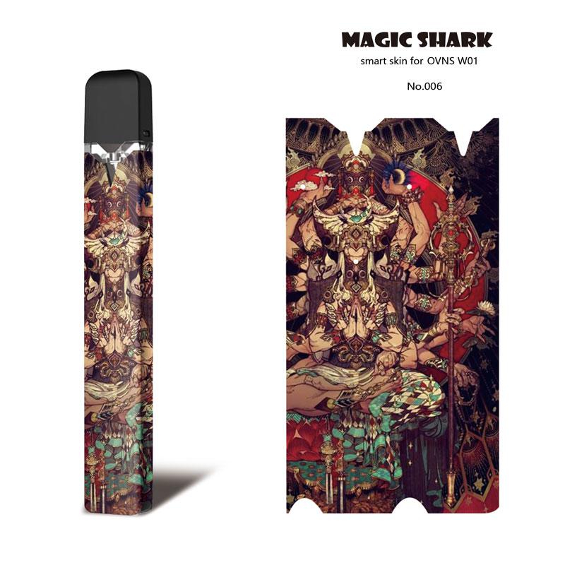 Magic Shark Monsters Cat Fish Dog Pirate Skull Stereo PVC Ultra Thin Film Cover Pod Case Sticker For OVNS W01: 006