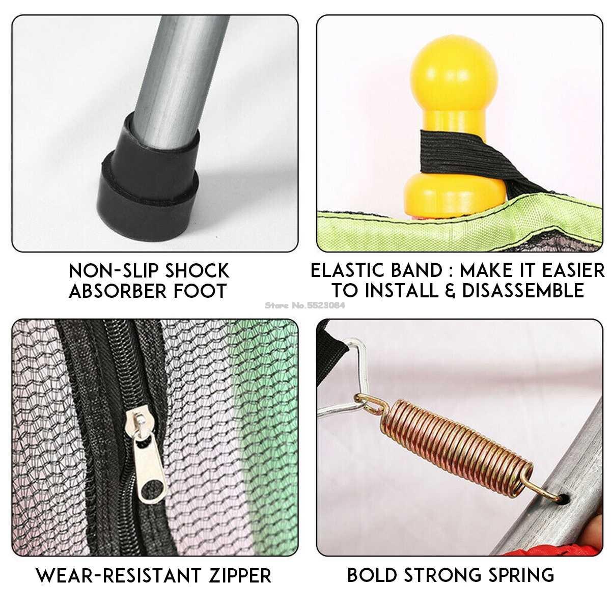 Indoor Trampoline With Protective Net For Adults Kids Jumping Bed Outdoor Trampolines Exercise Fitness Equipment Bed