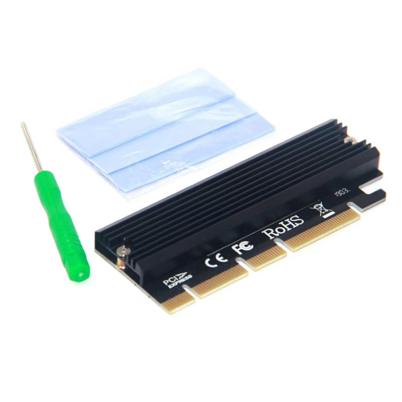 M.2 NVME Raiser PCIE naar M2 Adapter PCI Express GEN3 High Speed Compatibel PCIE X16 X8 X4 Slot LED Indicator voor 2230-2280 M2 SSD