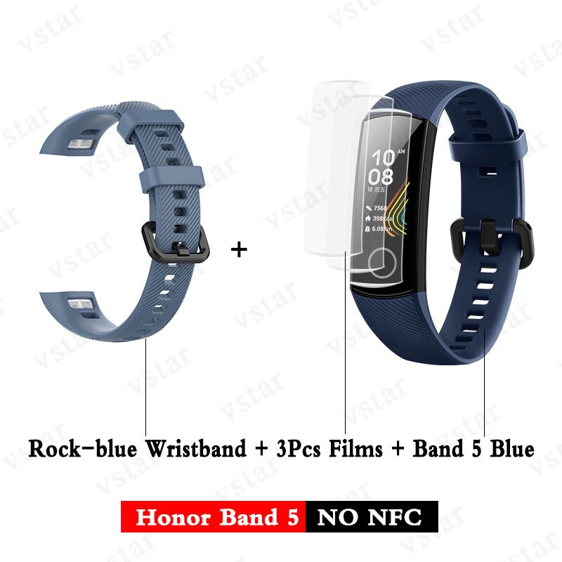 Huawei Honor band 5 smartband AMOLED Huawei smartwatch sang oxygène coeur rage ftness sommeil tracker natation sport trakcer gps: band5 blue add Rblue