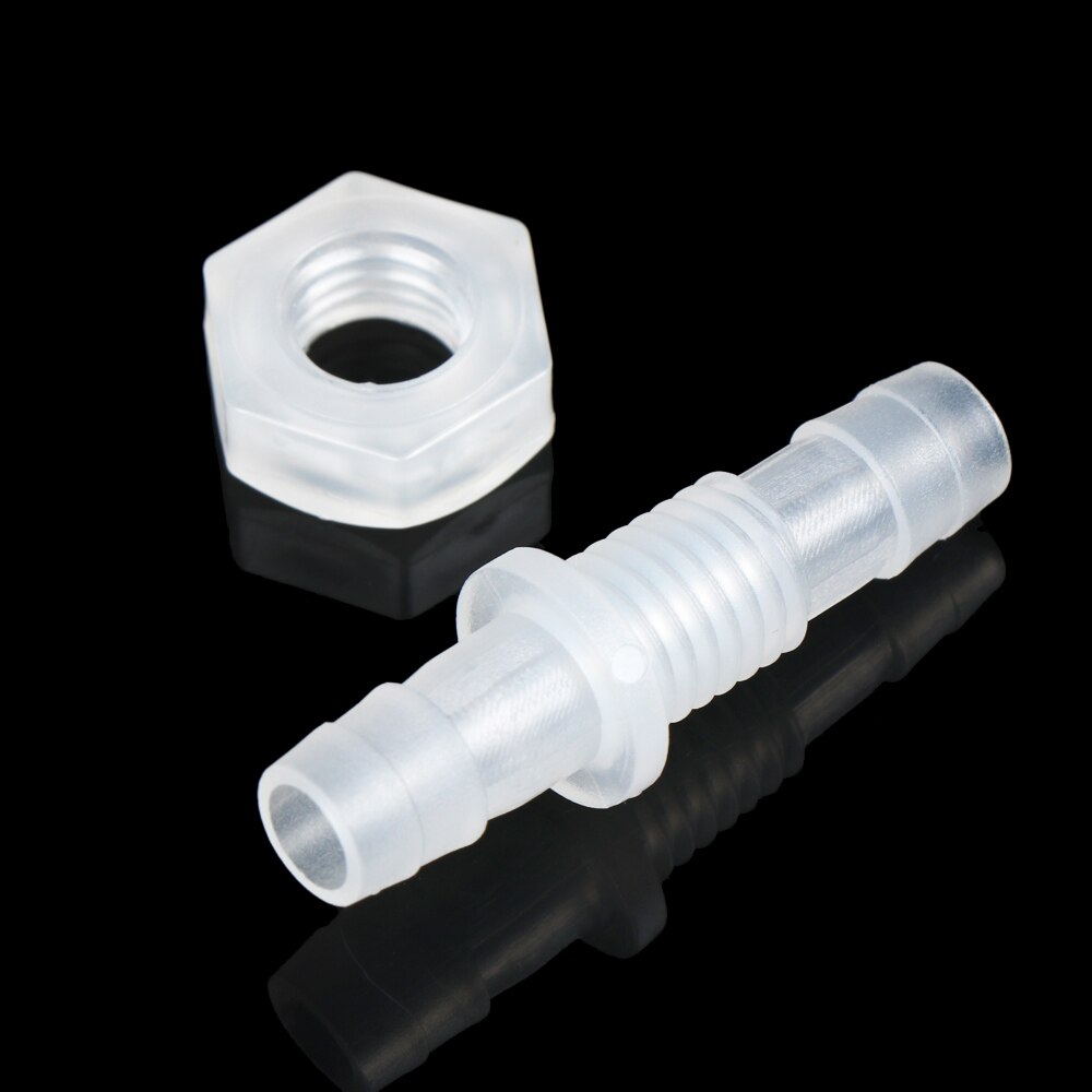 5pcs M6~M10 Thread Hex Nut PP Straight Garden Water Connectors Aquarium Fish Tank Adapter Air Pump Hose Fittings Pagoda Joints