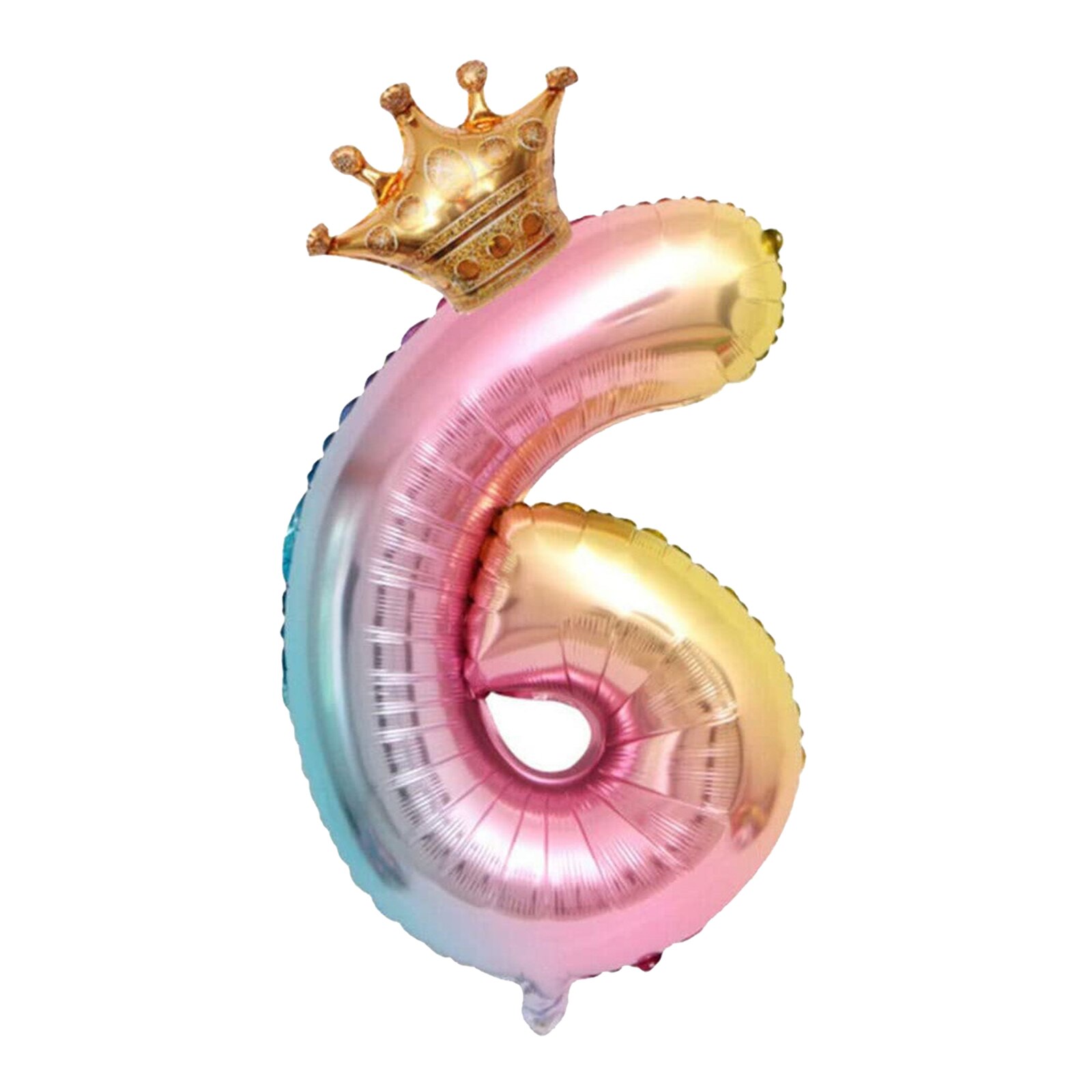 Digital Crown Number Balloon 32" Party Decoration Wedding Decor Self sealing: 6
