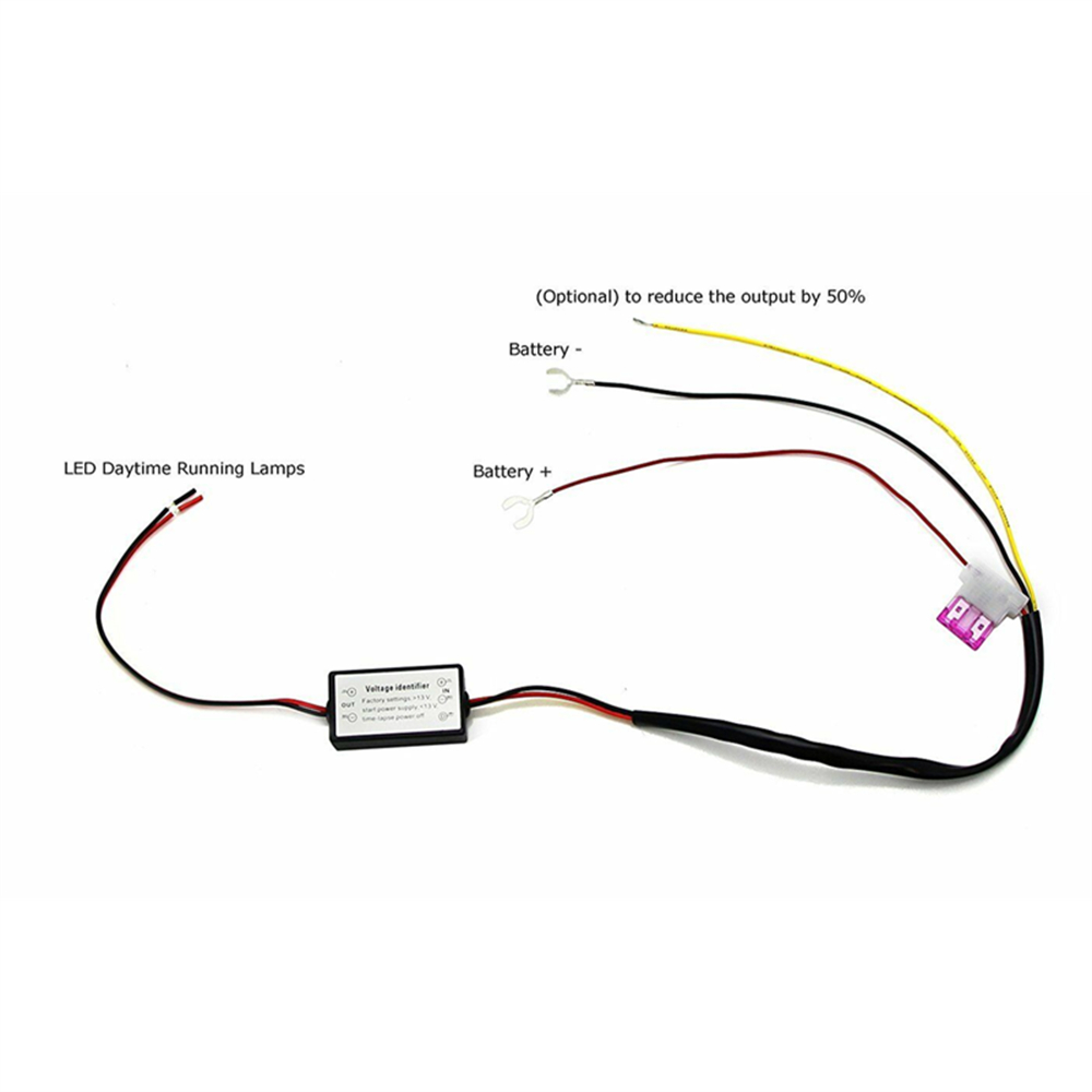 Drl controller auto bil ledde dagsljus kontroller relä sele dimmer på / av 12-18v dimljusregulator