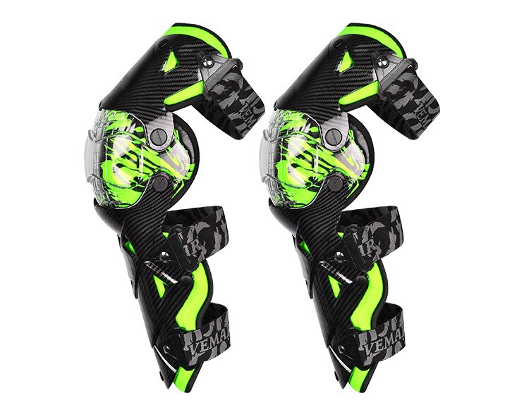 Protège-genoux de moto | protection du tibia, genouillères de Motocross MX protège-genoux, doublure amovible: Green