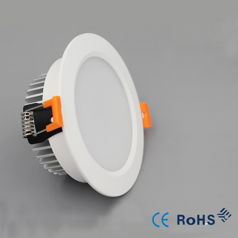 Super Bright Led downlight Spot Light 9w Indoor Lighting 5w 7w 12w Ceiling downlight bulb lamp Recessed Spot light white body