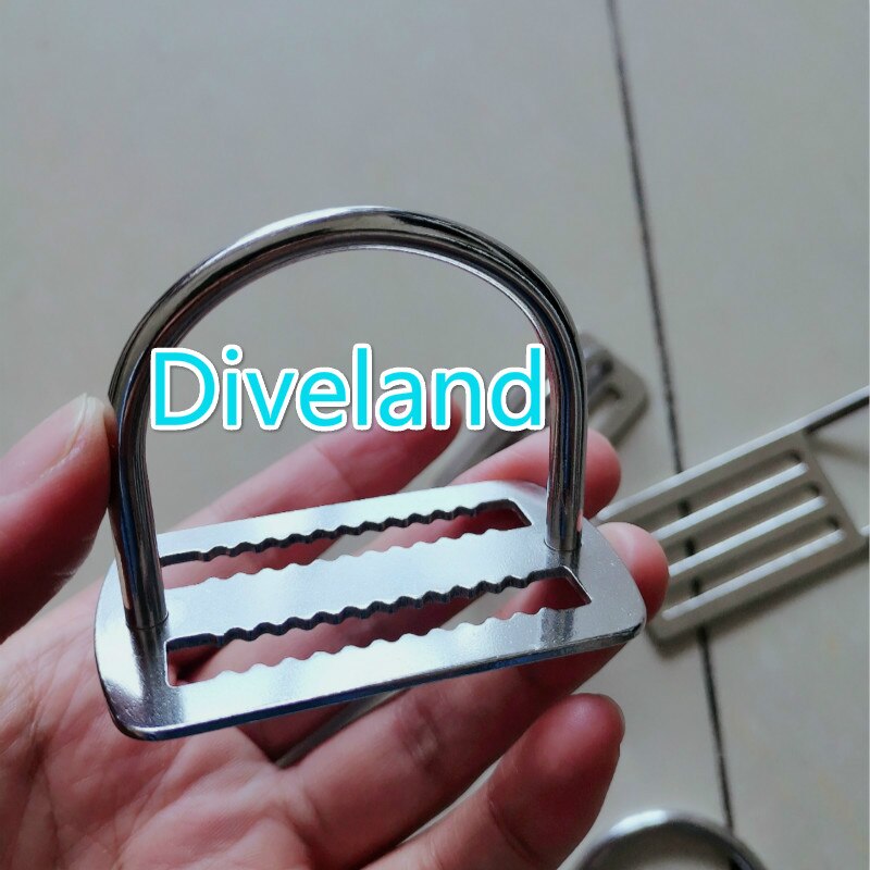100% Brand 316 Stainless Steel D Ring Buckle Scuba Diving Weight Belt Keeper Webbing Harness Belt Retainer Stopper