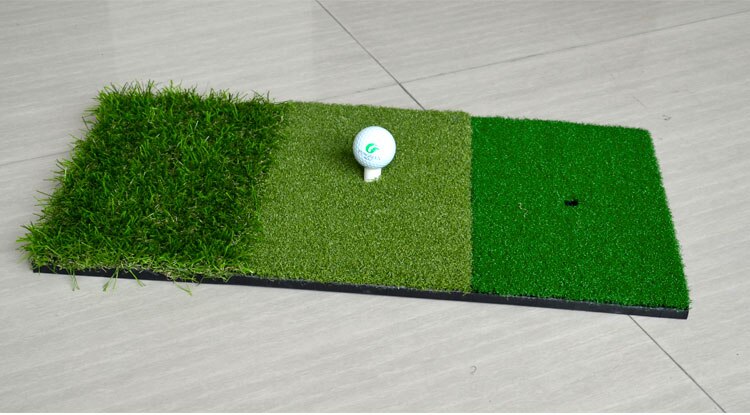 FUNGREEN 12''x24'' Golf Chipping Mat and Net Indoor Outdoor Backyard Practice Golf Mat With Golf Ball Protable Golf Training Aid