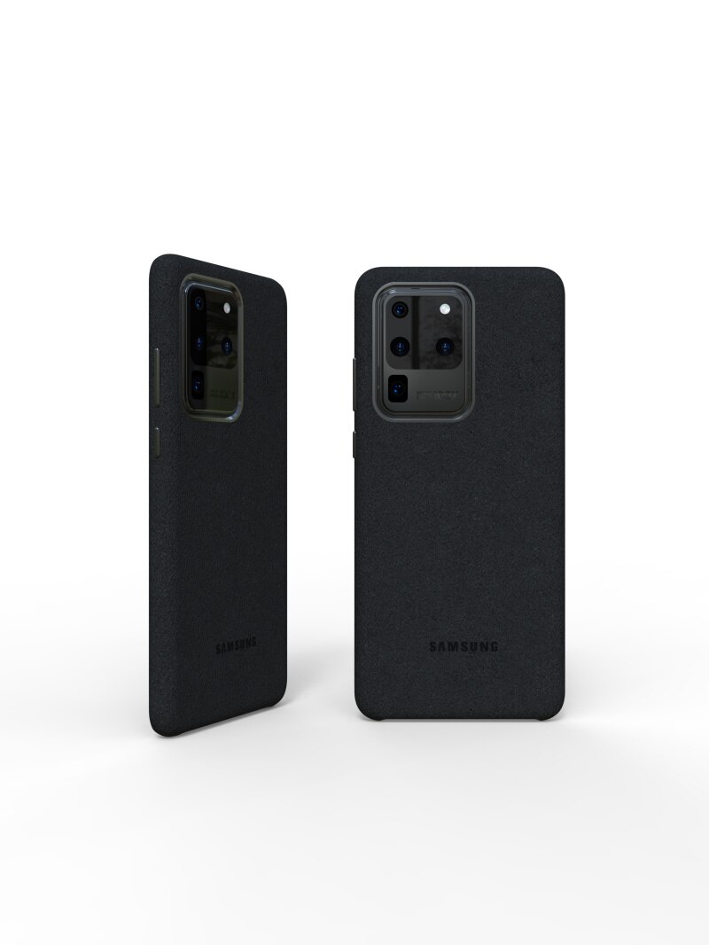Samsung s20 ultra capa 100% original genuína, capa para galaxy s20plus s20 plus alcantara capa de couro premium e proteção completa em 5 cores: For S20 Ultra / Black