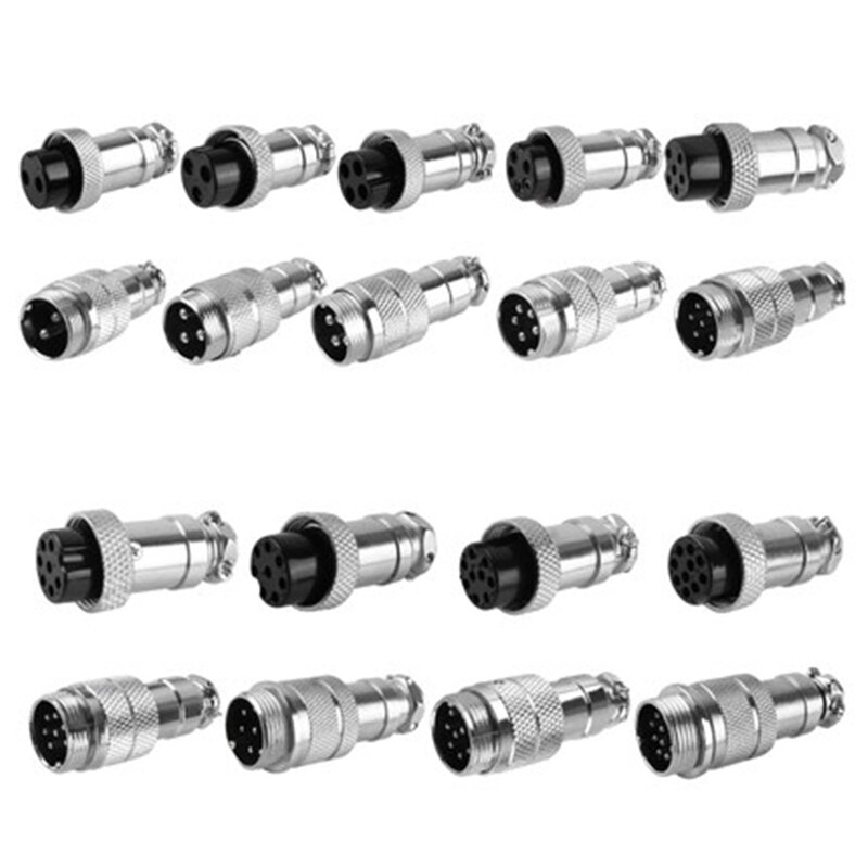 GX12 Aviation Connector Plug Socket Butt Type Joint GX 12 Docking Female Male 2 3 4 5 6 7 Pin Circular MITG Aerial