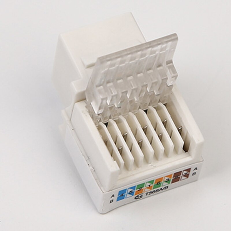 10Pcs CAT5E Utp Netwerk Module RJ45 Connector Informatie Socket Computer Outlet Kabel Adapter Keystone