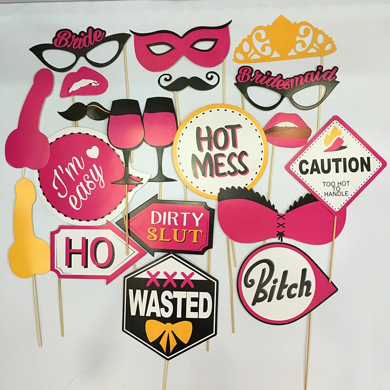 Bruiloft Decoratie Photo Booth Prop Team Bruid Om Photobooth Bridal Shower Feestartikelen: E