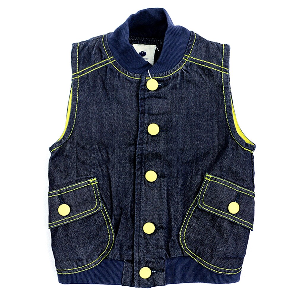 Children Boy's Denim Vests Casual Print Hooded Denim Outerwear Vests Boys Vest Boys Waistcoat Boys Jacket 5-12Y 4J0515: 7