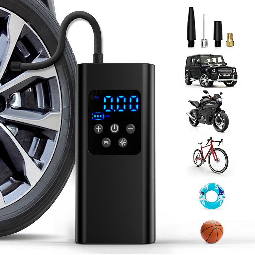 Wireless/Wired Electric Tire Inflator 150PSI Car Tire Inflatable Pump LCD Digital Display Electric Air Compressor with LED Light