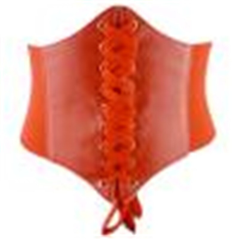Cinturón de piel sintética suave para mujer, corsé corbata envolvente, cintura ancha: C