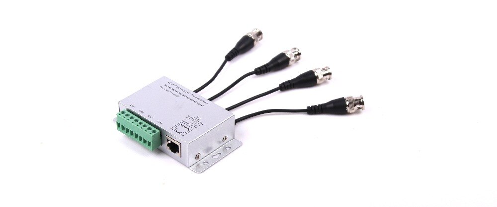 CCTV 4CH Passive Video BNC to UTP rj45 coax adapter Camera DVR Balun 4CH Balun with UTP Cable