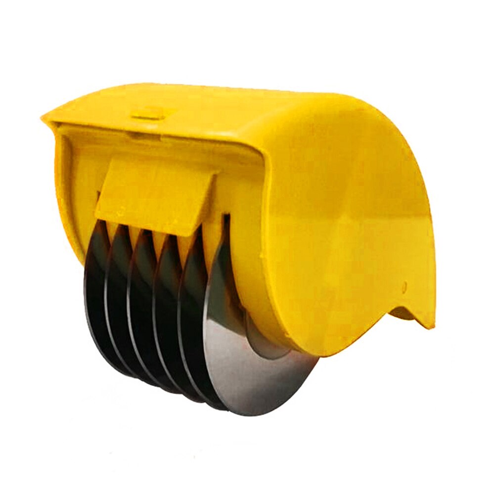 Manual Roller Stainless Steel Blade Kitchen Vegetable Chop Herb Rolling Roll Rollers Mincer Manual Hand Scallion Cutter Slicer: YELLOW