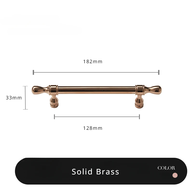 Messing dørhåndtak og knotter til skap, skuffehåndtak i rosegull, vintage kjøkken, langt håndtak, garderobeskap, kommodebeslag: Gjennomsiktig