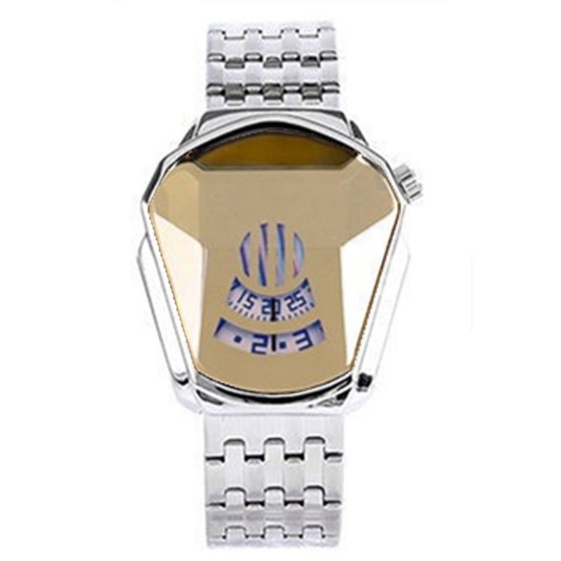 Sports Car Dial Mens Watches Quartz Watch Men Personality Sport Watch Clock Relogio Masculino: Steel Yellow