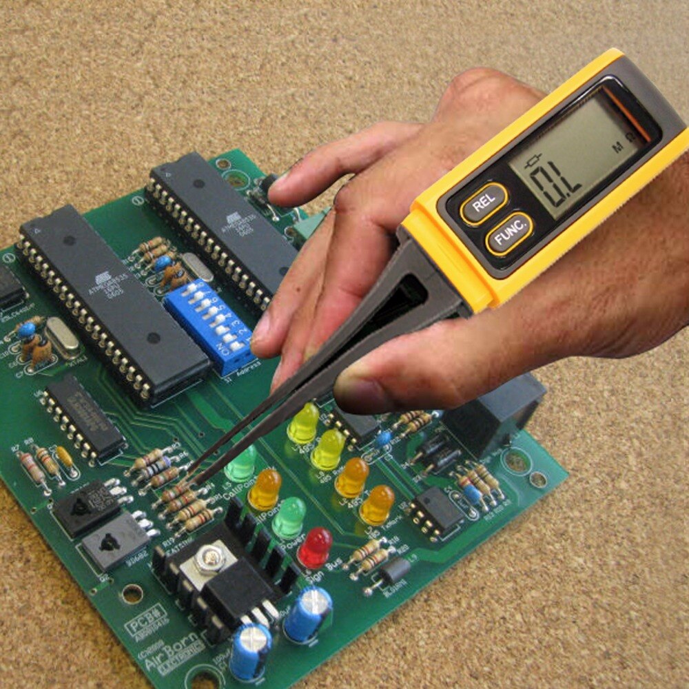 Multimeter Widerstand Kapazität Diode Prüfung auf Oberfläche Montiert Gerät SMD Pinzette Digital Widerstand Tester Stift