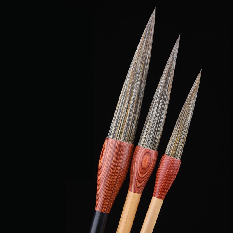 Calligraphy Brush Pen Set Stone Badger Hair Long Peak Calligraphy Cursive Script Brush Chinese Landscape Painting Watercolor Pen