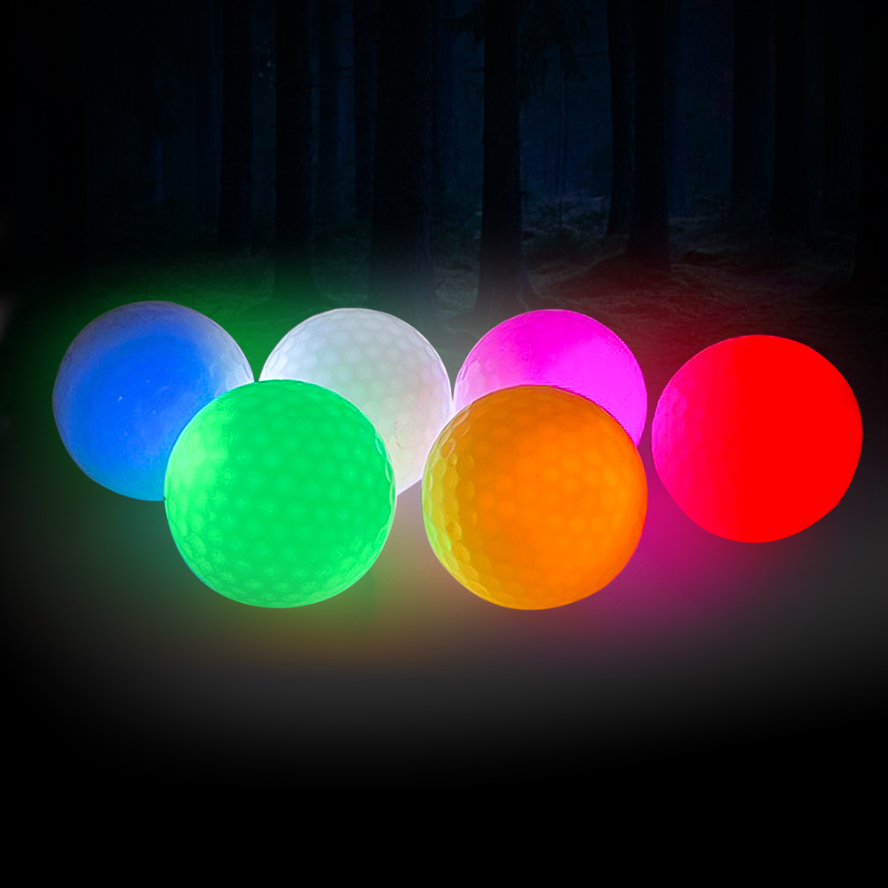 Golf LED Glow Ball For Night Sports Practice Glow Ball Can Be Used Repeatedly Long Lasting Bright Luminous Balls