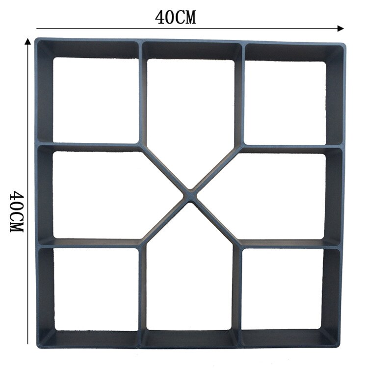 Road Manufacturer Concrete Mold Reusable Cement Mold Stone Brick Mold Plastic Mold Paving Garden Decoration Tools: 40X40X4CM