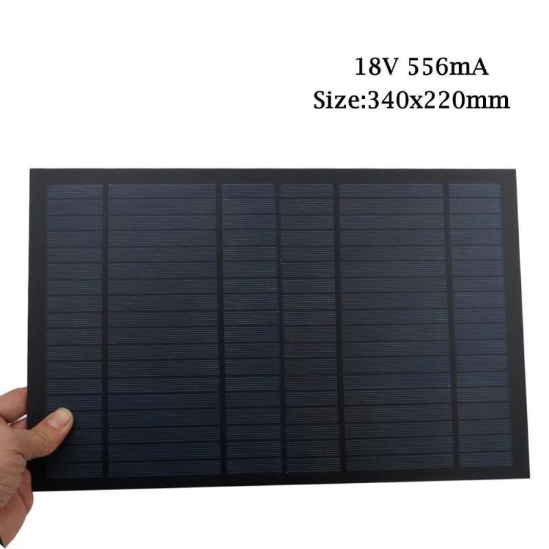 Solar Panel 6V 9V 18V Mini Solar System DIY For Battery Cell Phone Chargers Portable 2W 3W 4.5W 6W 10W Solar Cell: 18V 10W