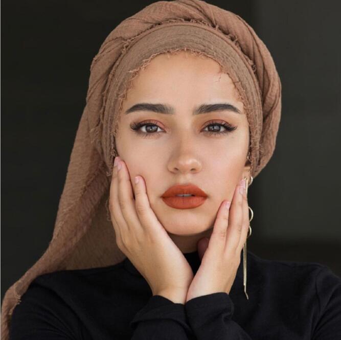 Écharpe Hijab en viscose de coton, 10 pièces, , écharpe, châle à la , bon marché, enveloppe musulmane, 50% pièces