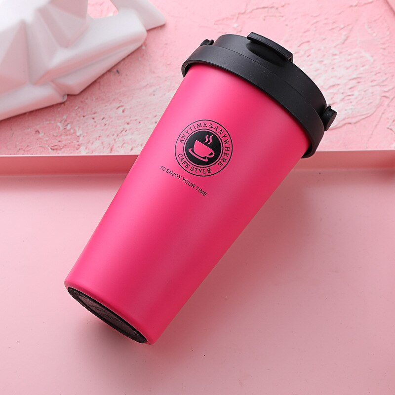 12 Colors 500ml Coffee Thermos Cup Stainless Steel Thermos Mug Vacuum Flask Coffee Cups Travel Mug Hydro Flask Water Bottle